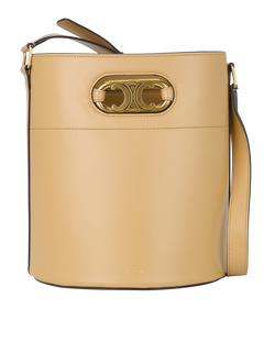 Maillon Triomphe Bucket Bag, Leather, Beige, MII, DB, 2*